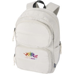 Sac publicitaire à dos pour ordinateur portable Puffer de  15,6" recyclé et certifié GRS, de 15 L
