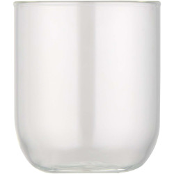Ensemble publicitaire carafe et tasse en verre Amelie en finition mate