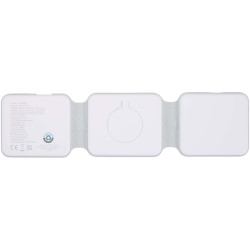 Chargeur publicitaire sans fil pliable Armus 3 en 1 de 15 W en plastique recyclé