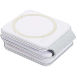 Chargeur publicitaire sans fil pliable Armus 3 en 1 de 15 W en plastique recyclé