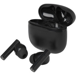 Oreillette publicitaire Bluetooth® True Wireless Alterf en plastique recyclé avec embouts en silicone