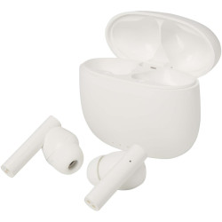 Oreillette publicitaire Bluetooth® True Wireless Alterf en plastique recyclé avec embouts en silicone