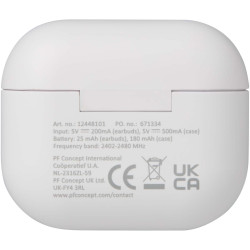 Oreillette publicitaire Bluetooth® True Wireless Altais sans fil en plastique recyclé