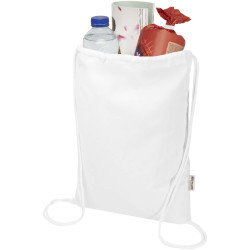 Sac publicitaire Peru Blend de 5 L avec cordon en coton recyclé 180 g/m2 certifié GRS