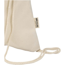 Sac publicitaire Peru Blend de 5 L avec cordon en coton recyclé 180 g/m2 certifié GRS