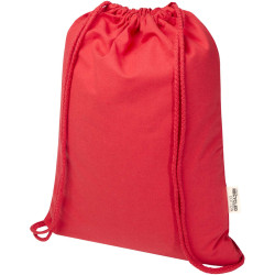 Sac publicitaire Peru Blend de 5 L avec cordon en coton recyclé 180 g/m2 certifié GRS