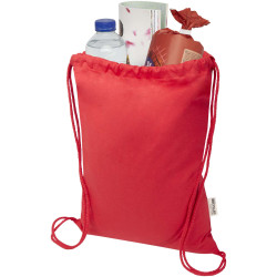 Sac publicitaire Peru Blend de 5 L avec cordon en coton recyclé 180 g/m2 certifié GRS