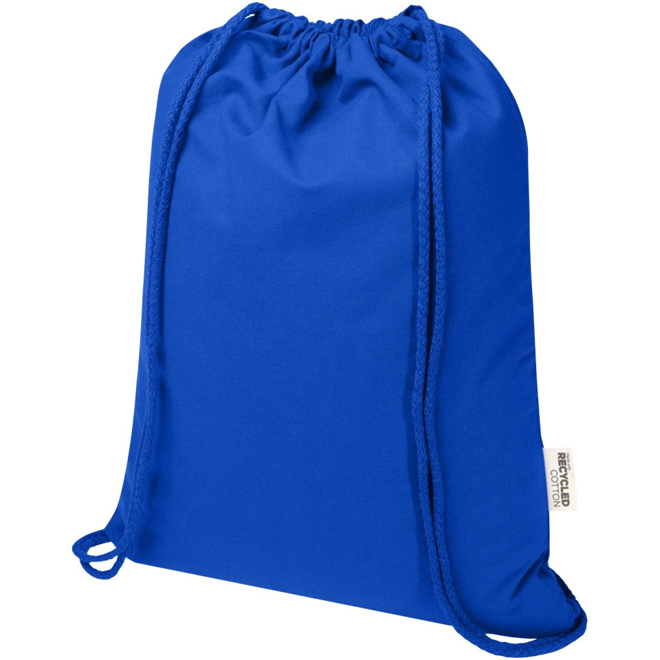 Sac publicitaire Peru Blend de 5 L avec cordon en coton recyclé 180 g/m2 certifié GRS