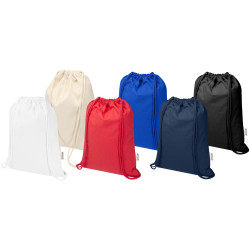 Sac publicitaire Peru Blend de 5 L avec cordon en coton recyclé 180 g/m2 certifié GRS