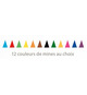 Etui publicitaire Kraft 12 crayons de couleurs France