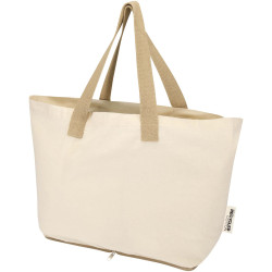 Sac publicitaire shopping Sierra pliable en coton recyclé GRS 140 g/m2 7 L
