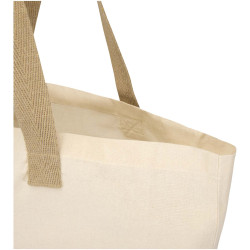 Sac publicitaire shopping Sierra pliable en coton recyclé GRS 140 g/m2 7 L