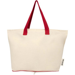 Sac publicitaire shopping Sierra pliable en coton recyclé GRS 140 g/m2 7 L