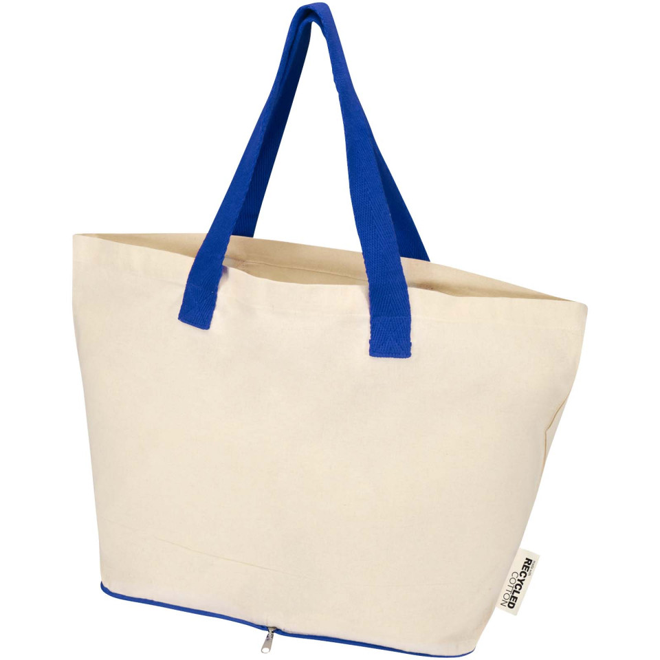 Sac publicitaire shopping Sierra pliable en coton recyclé GRS 140 g/m2 7 L