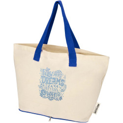 Sac publicitaire shopping Sierra pliable en coton recyclé GRS 140 g/m2 7 L
