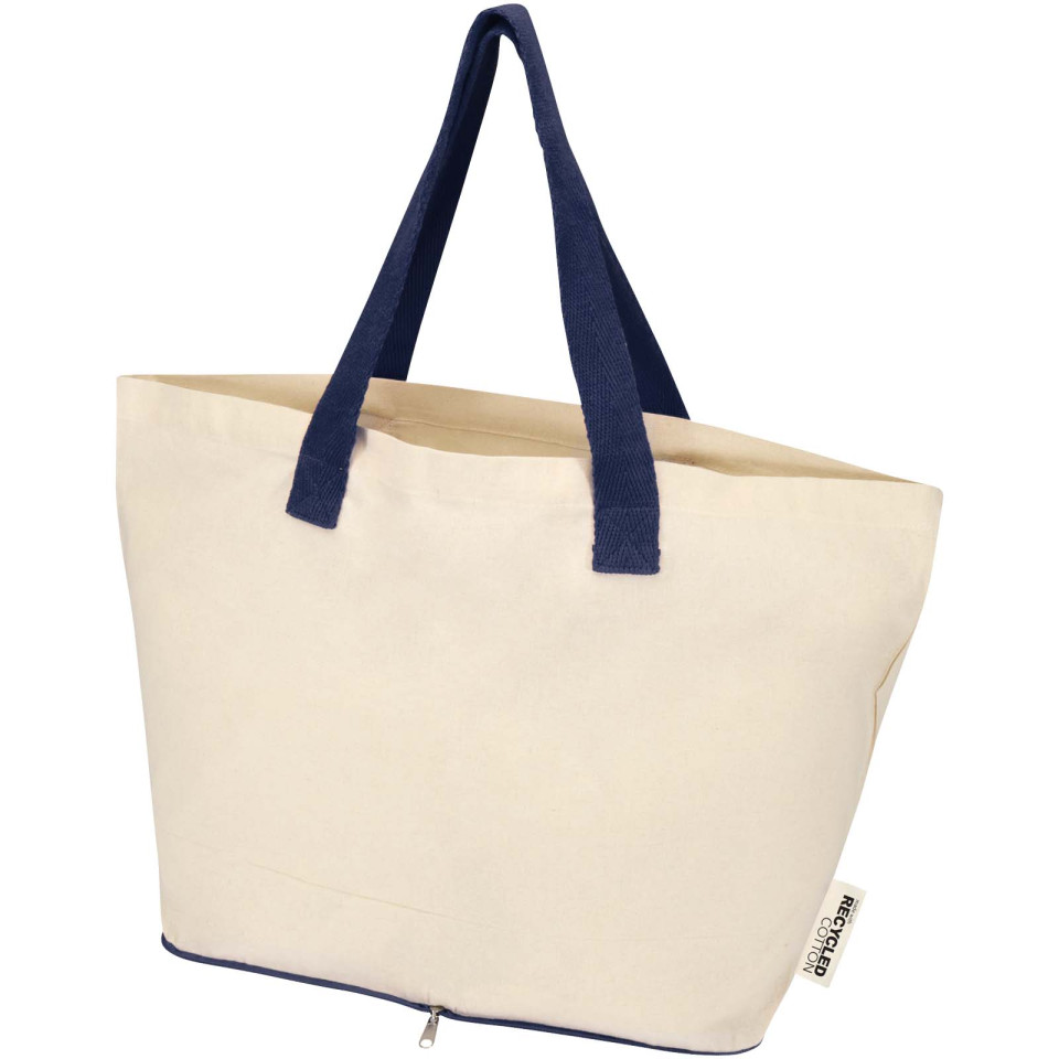 Sac publicitaire shopping Sierra pliable en coton recyclé GRS 140 g/m2 7 L