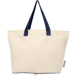 Sac publicitaire shopping Sierra pliable en coton recyclé GRS 140 g/m2 7 L