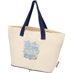 Sac publicitaire shopping Sierra pliable en coton recyclé GRS 140 g/m2 7 L