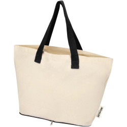 Sac publicitaire shopping Sierra pliable en coton recyclé GRS 140 g/m2 7 L