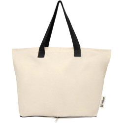 Sac publicitaire shopping Sierra pliable en coton recyclé GRS 140 g/m2 7 L