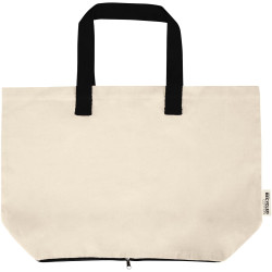 Sac publicitaire shopping Sierra pliable en coton recyclé GRS 140 g/m2 7 L