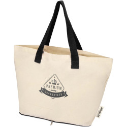 Sac publicitaire shopping Sierra pliable en coton recyclé GRS 140 g/m2 7 L