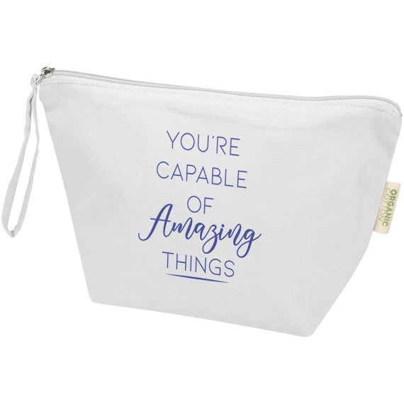 Grande pochette publicitaire à accessoires Odisha de 3 L bio certifiée OCS 180 g/m²