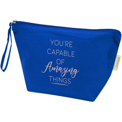 Grande pochette publicitaire à accessoires Odisha de 3 L bio certifiée OCS 180 g/m²