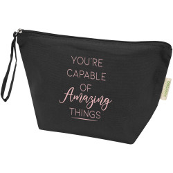 Grande pochette publicitaire à accessoires Odisha de 3 L bio certifiée OCS 180 g/m²