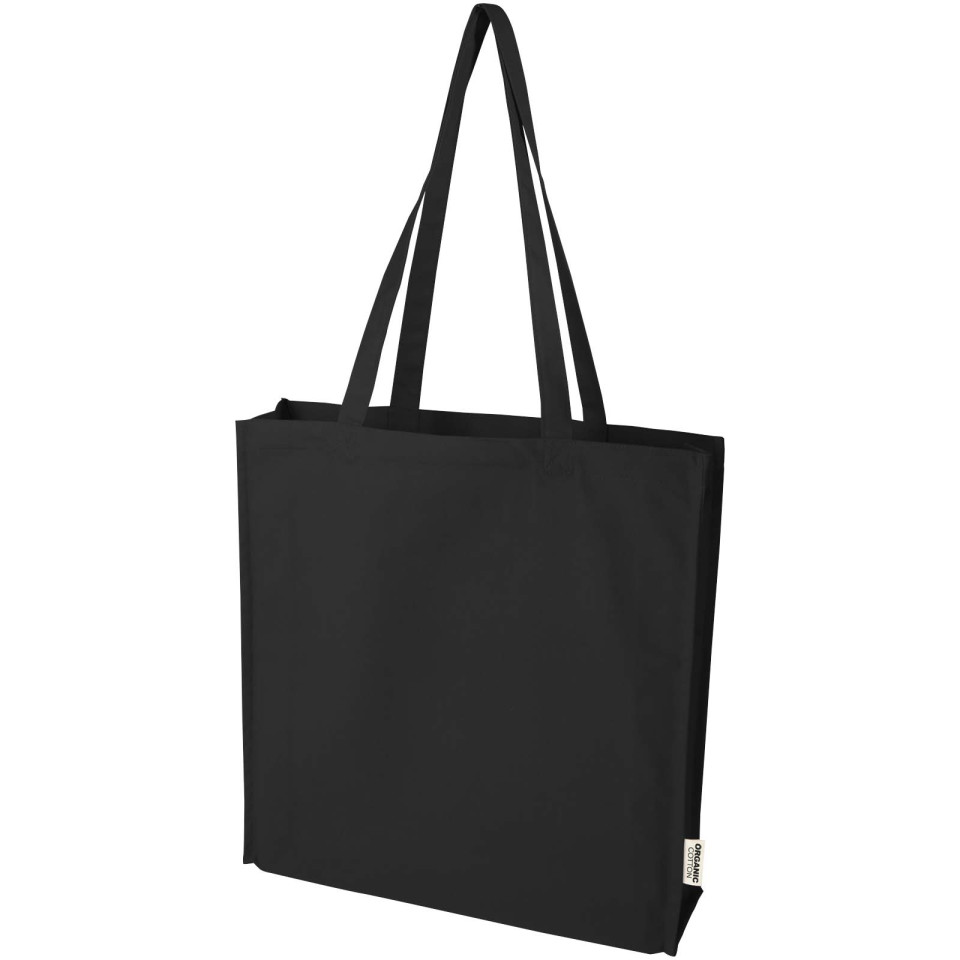 Sac publicitaire shopping à soufflets Odisha bio OCS 180 g/m2 de 14 L