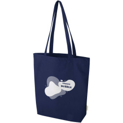 Sac publicitaire shopping Odisha bio OCS à large fond 180 g/m2 de 11 L