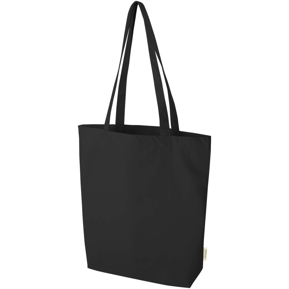 Sac publicitaire shopping Odisha bio OCS à large fond 180 g/m2 de 11 L