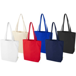 Sac publicitaire shopping Odisha bio OCS à large fond 180 g/m2 de 11 L