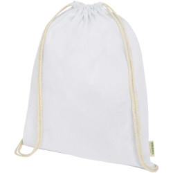 Sac publicitaire refermable à cordon Odisha de 5 L bio certifié OCS 140 g/m²