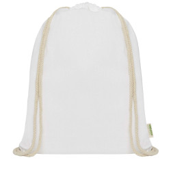 Sac publicitaire refermable à cordon Odisha de 5 L bio certifié OCS 140 g/m²
