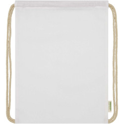 Sac publicitaire refermable à cordon Odisha de 5 L bio certifié OCS 140 g/m²