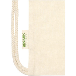 Sac publicitaire refermable à cordon Odisha de 5 L bio certifié OCS 140 g/m²