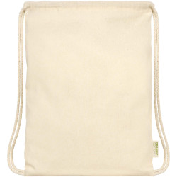 Sac publicitaire refermable à cordon Odisha de 5 L bio certifié OCS 140 g/m²