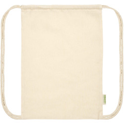 Sac publicitaire refermable à cordon Odisha de 5 L bio certifié OCS 140 g/m²