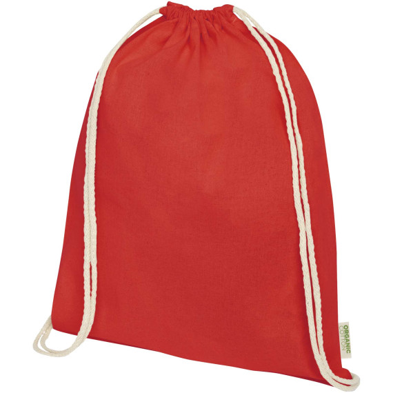 Sac publicitaire refermable à cordon Odisha de 5 L bio certifié OCS 140 g/m²