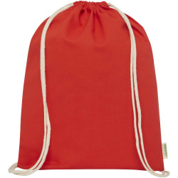 Sac publicitaire refermable à cordon Odisha de 5 L bio certifié OCS 140 g/m²