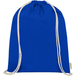 Sac publicitaire refermable à cordon Odisha de 5 L bio certifié OCS 140 g/m²