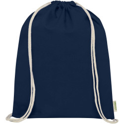 Sac publicitaire refermable à cordon Odisha de 5 L bio certifié OCS 140 g/m²