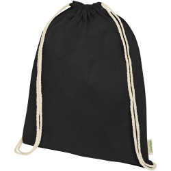 Sac publicitaire refermable à cordon Odisha de 5 L bio certifié OCS 140 g/m²