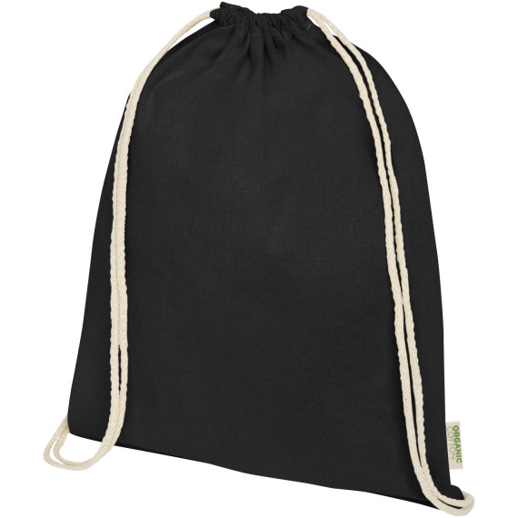 Sac publicitaire refermable à cordon Odisha de 5 L bio certifié OCS 140 g/m²