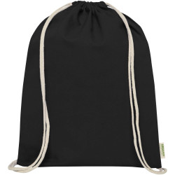 Sac publicitaire refermable à cordon Odisha de 5 L bio certifié OCS 140 g/m²