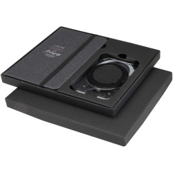 Coffret publicitaire cadeau Kern avec carnet à couverture rigide A6 et portefeuille MagSafe