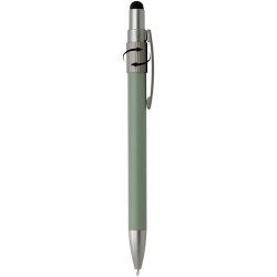 Stylo publicitaire bille recyclé RCS avec stylet et toupie antistress Rill
