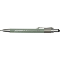 Stylo publicitaire bille recyclé RCS avec stylet et toupie antistress Rill