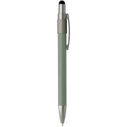 Stylo publicitaire bille recyclé RCS avec stylet et toupie antistress Rill